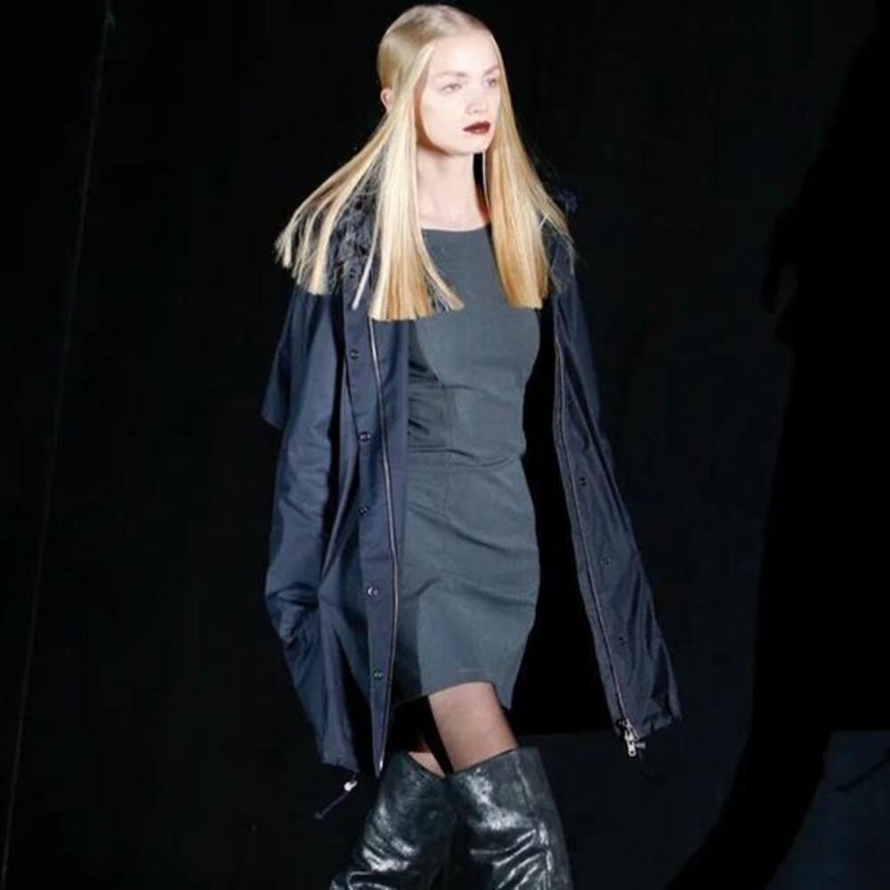 Theyskens' Theory Dinda Black Short-Sleeve T-Shirt Tunic Shift Mini Dress